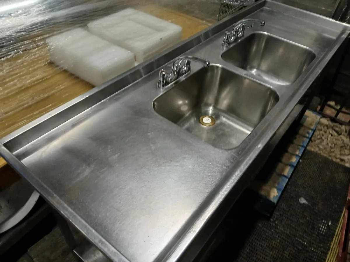 Stainless steel cabbinet  double sink unit complet - Image 4