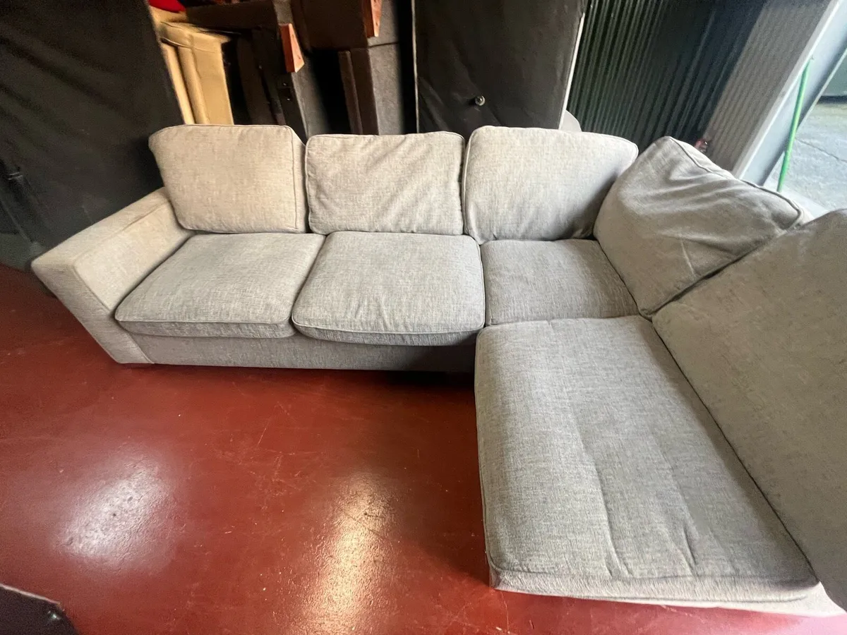 Grey corner sofa L shaped delivery available - Image 4