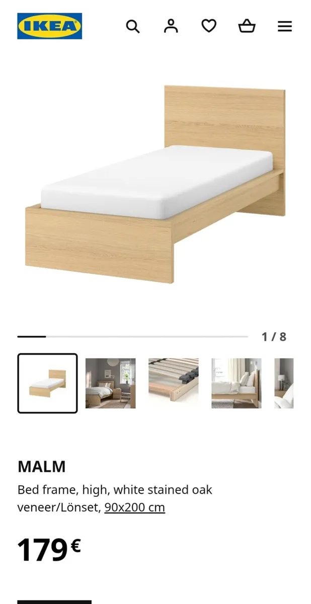 Bed + mattress + bedding - Image 2