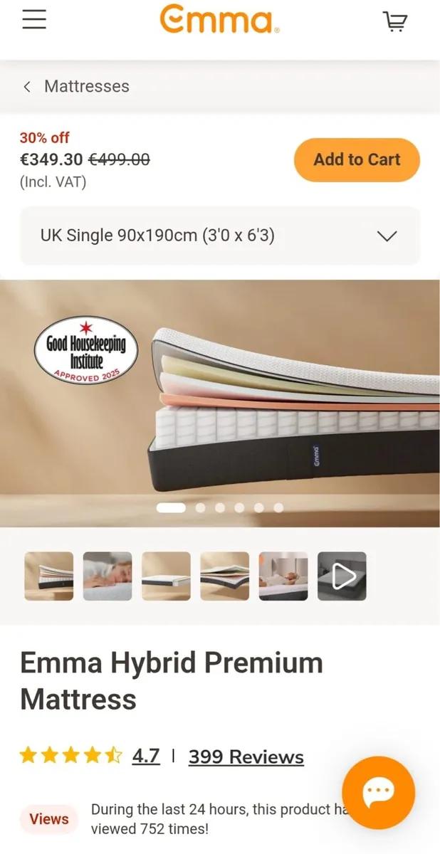 Bed + mattress + bedding - Image 3
