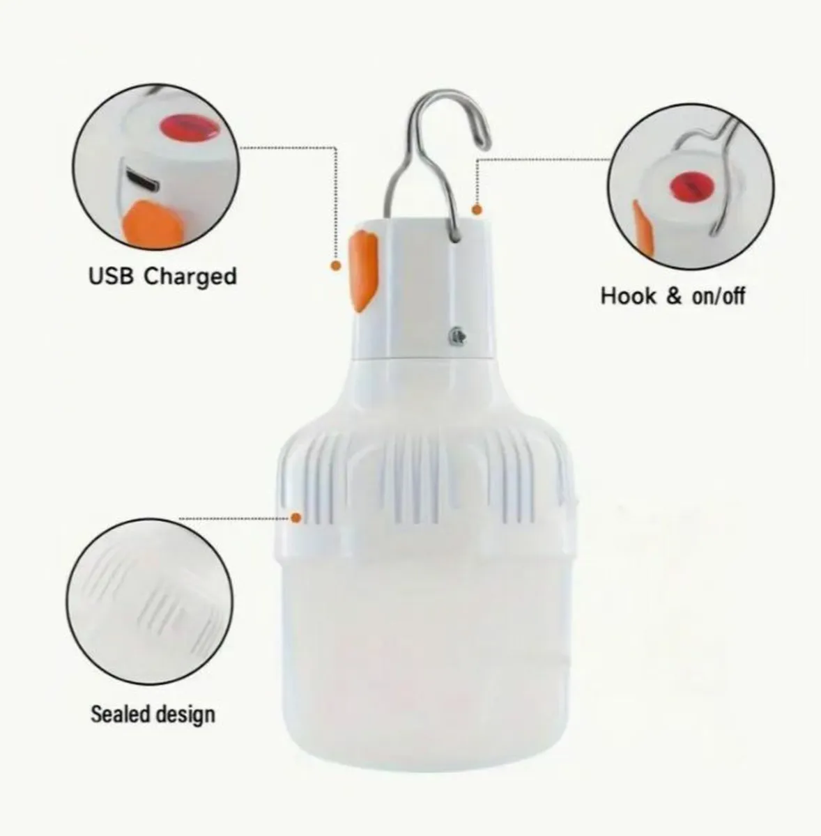 RECHARGEABLE CAMPING LAMP (BRAND NEW). - Image 2