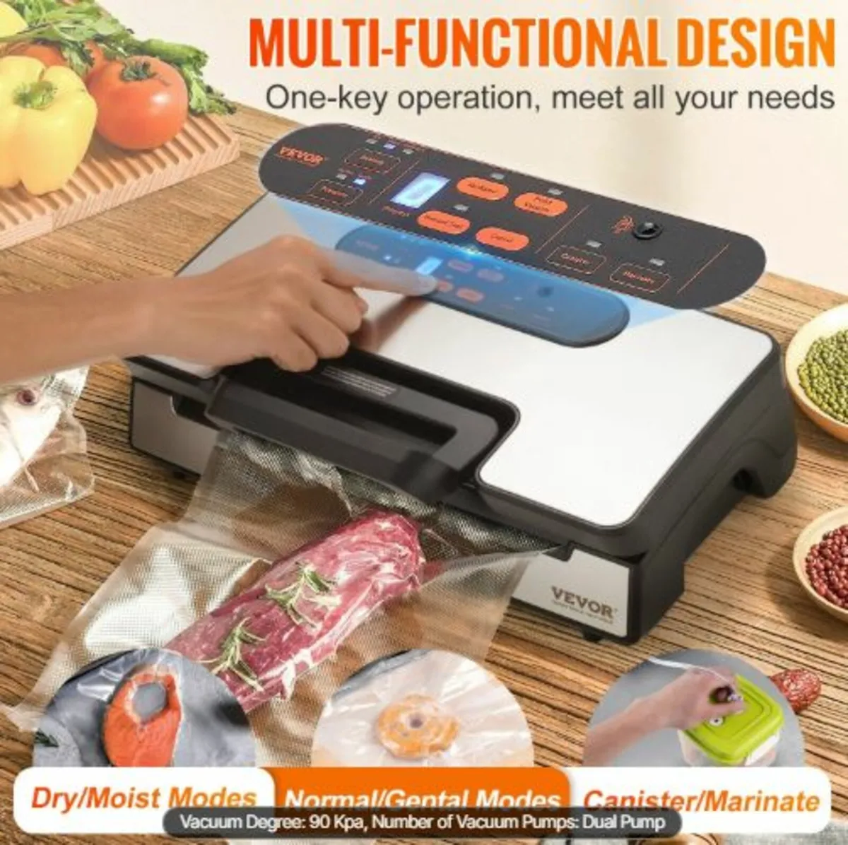 Vacuum Sealer Machine Food Preservation Storage - Image 3