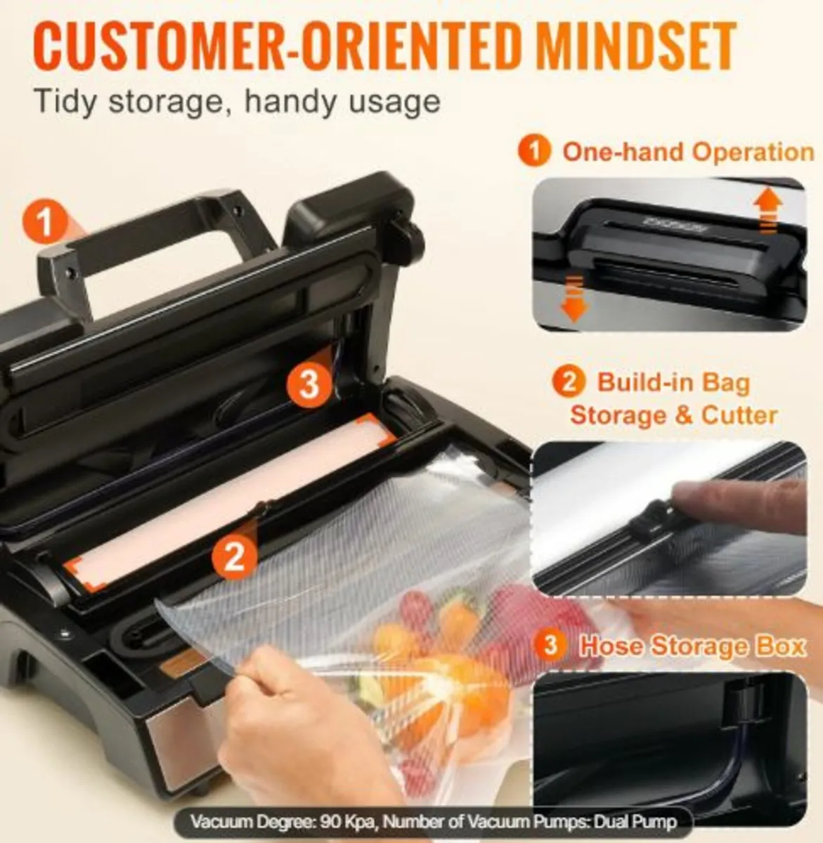 Vacuum Sealer Machine Food Preservation Storage - Image 4