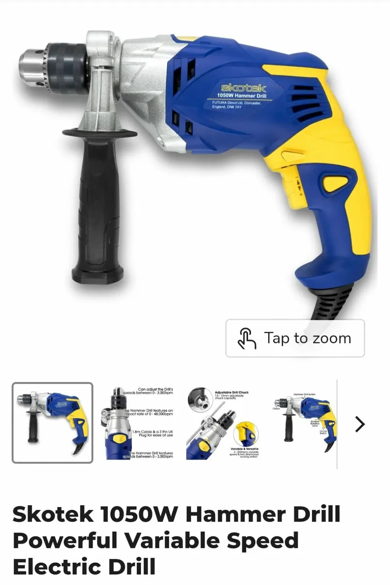 1050w Hammer drill new - Image 4