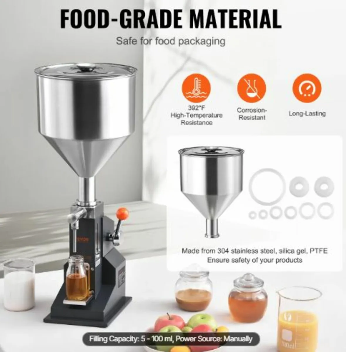 Manual Paste Liquid Filling Machine, 5-100ml - Image 4