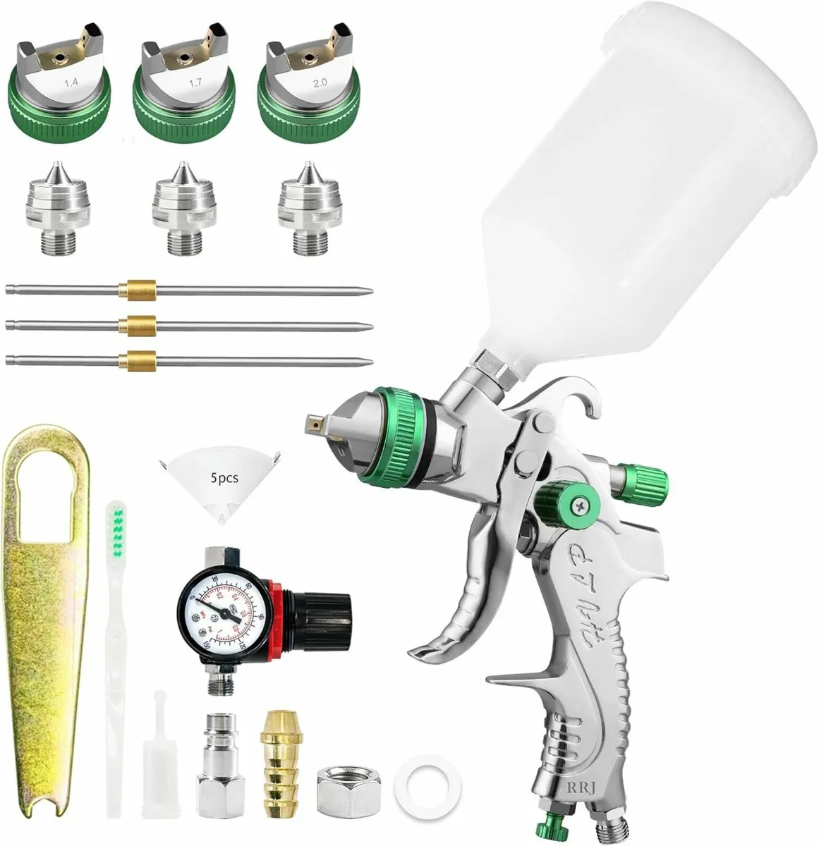 Spray Gun Paint Sprayer HVLP Gravity Feed Air Spra