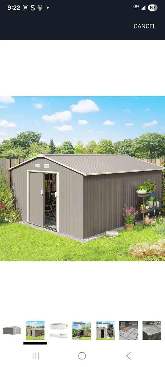 13 x 11ft Metal Garden Shed - Image 1