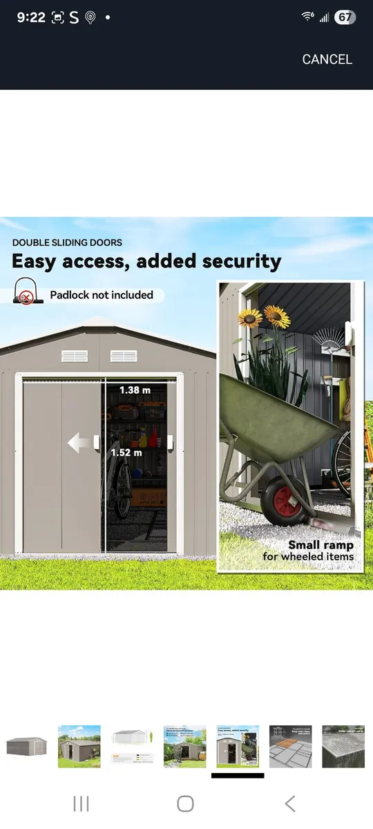 13 x 11ft Metal Garden Shed - Image 4