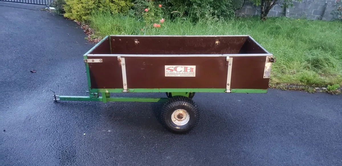 sch garden quad tipping trailer heavy duty 500kgs - Image 2