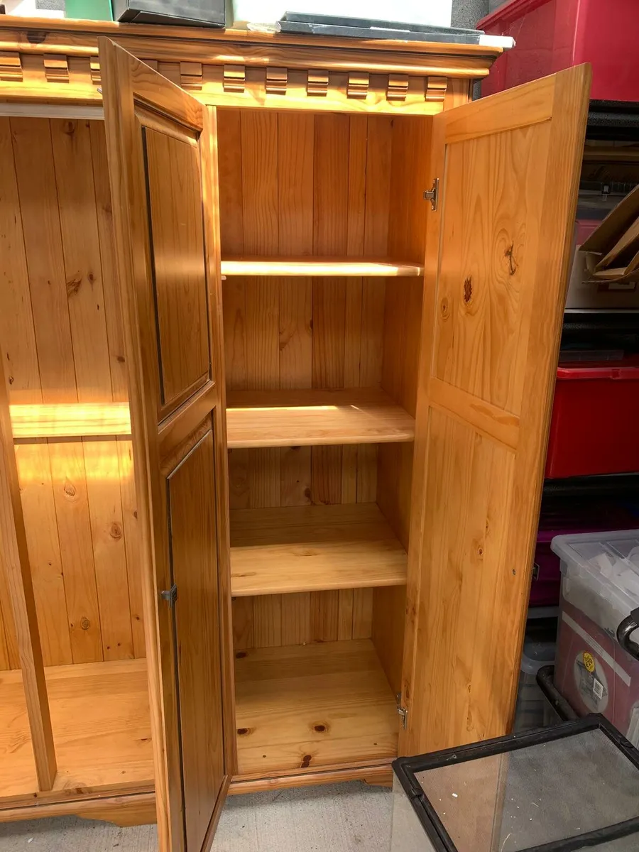 Solid Wood Wardrobe - Excellent Condition - Image 1