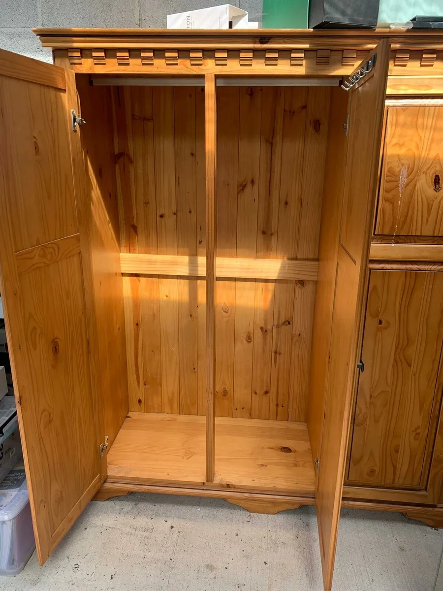 Solid Wood Wardrobe - Excellent Condition - Image 2