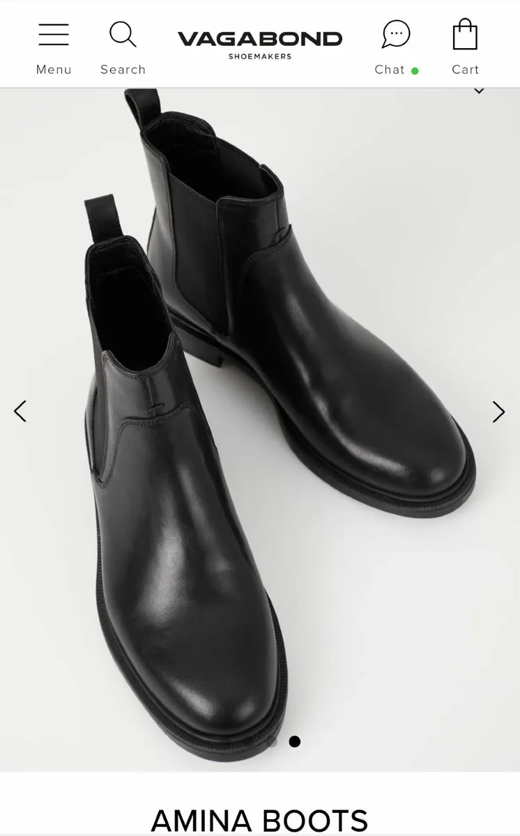 Chelsea Leather Boots Size 4 - Image 1