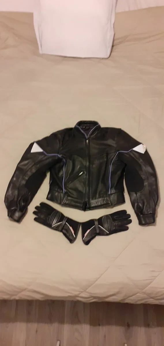 Ladies Hein Gericke Leather Jacket + Gloves - Image 1