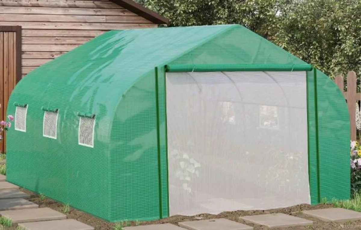 Walk-in Polytunnel Garden Greenhouse, Outdoor - Image 2