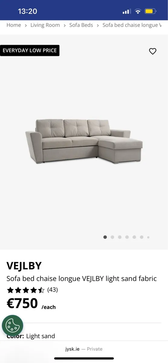 L shaped Sofa bed - Image 1