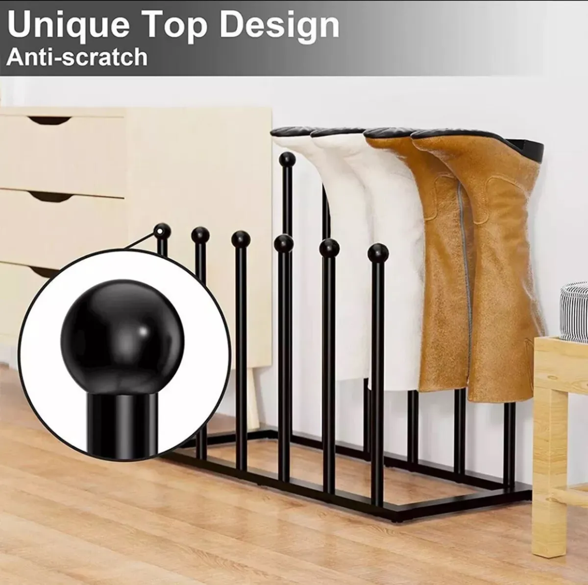 6 Pair Welly Boot Metal Rack Indoor or Outdoor NEW - Image 1