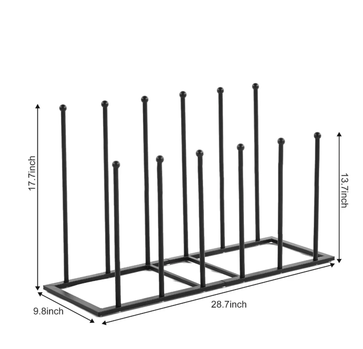 6 Pair Welly Boot Metal Rack Indoor or Outdoor NEW - Image 3