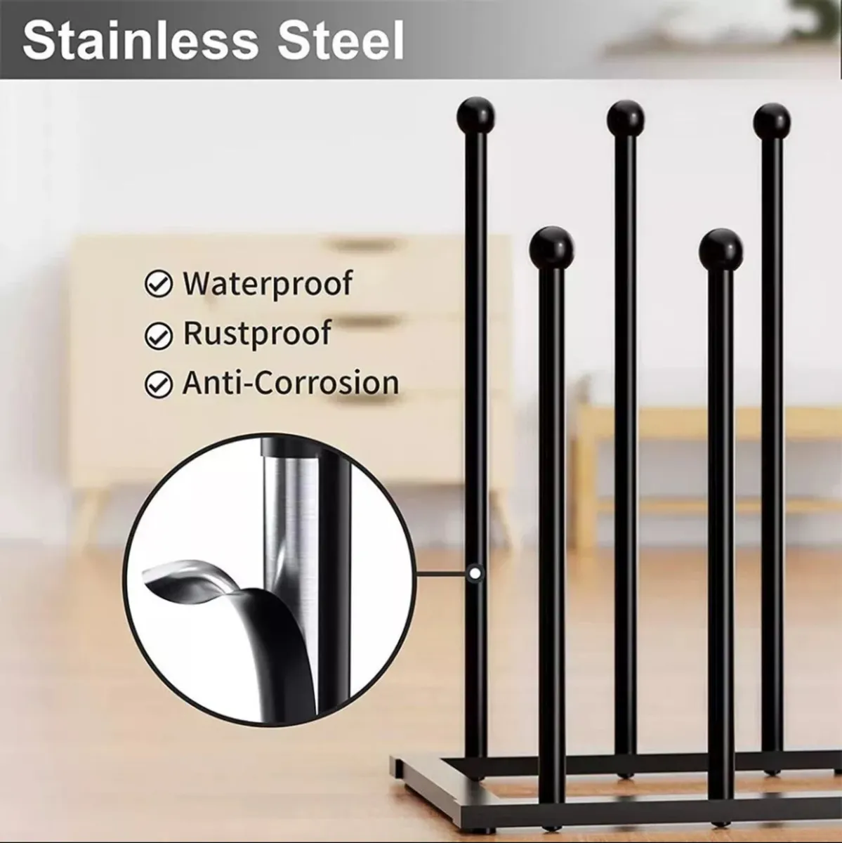 6 Pair Welly Boot Metal Rack Indoor or Outdoor NEW - Image 4