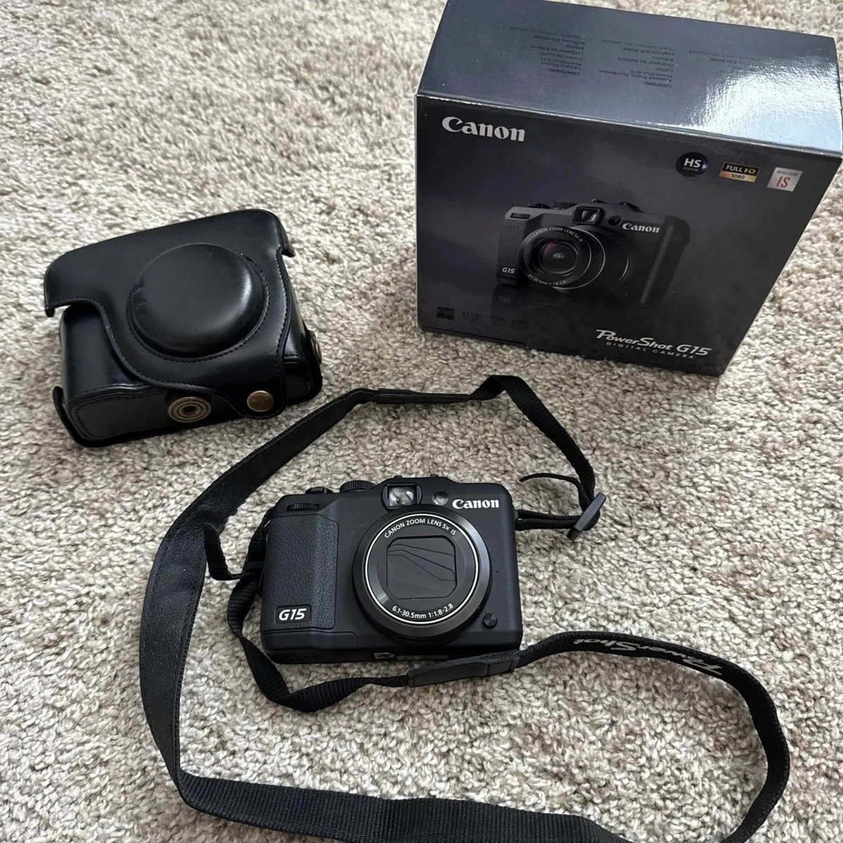 Canon PowerShot G15 12.1MP Digital Camera - Black - Image 1
