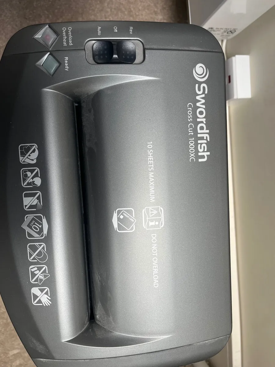 Paper Shredder ( Swordfish Crosscut 1000xc) - Image 2