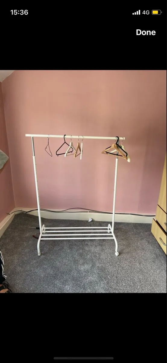 2 like new clothes rails - Image 3