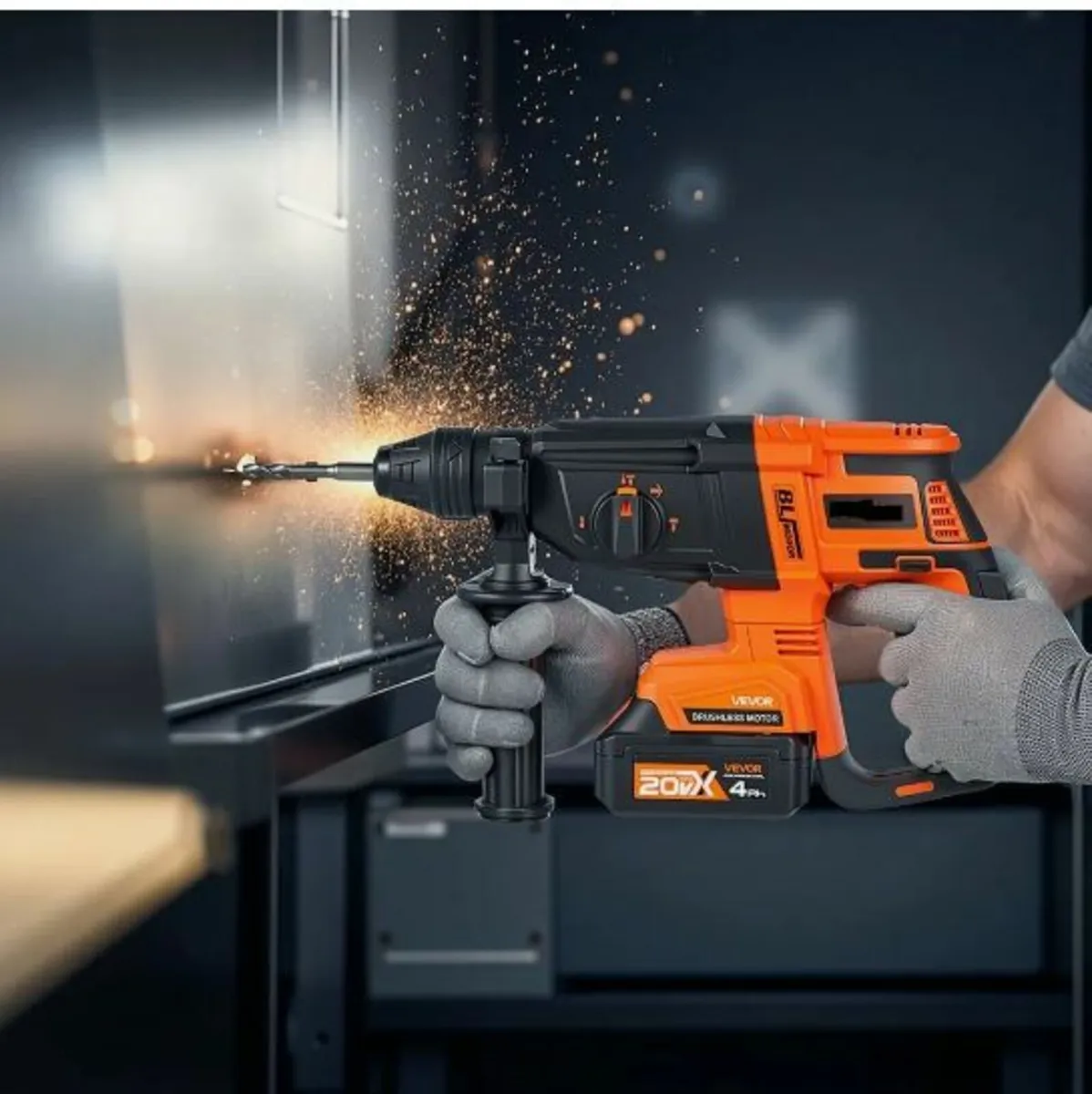 Plus Brushless Cordless Rotary Hammer Drill Kit - Image 2