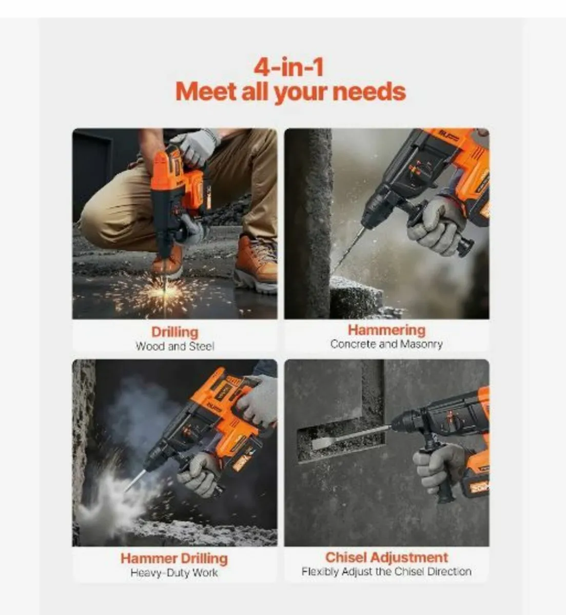 Plus Brushless Cordless Rotary Hammer Drill Kit - Image 4