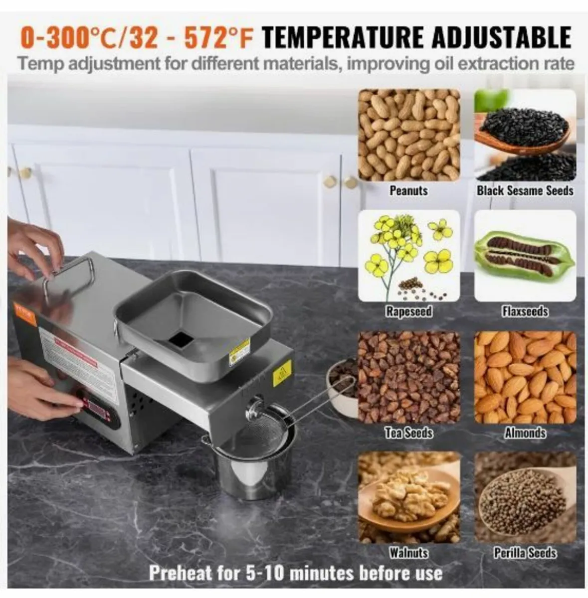 Electric Oil Press Machine, 850W - Image 2
