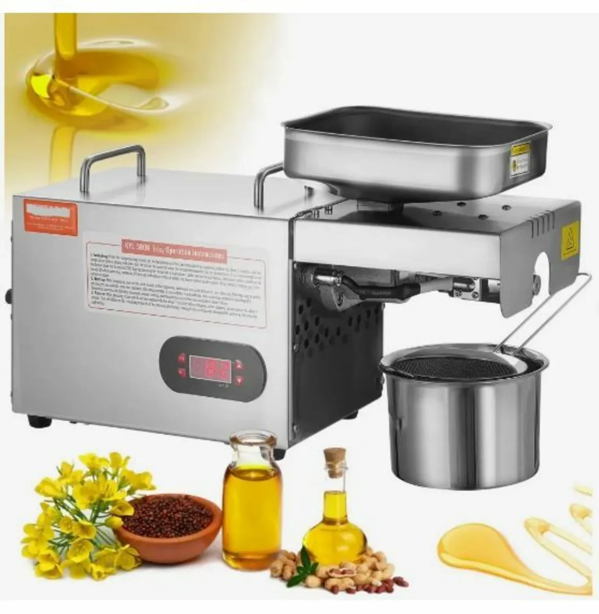 Electric Oil Press Machine, 850W - Image 1
