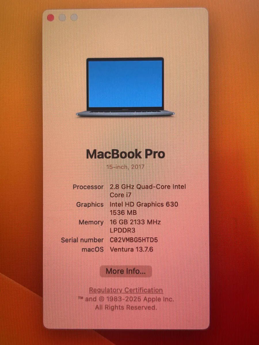 2017 Macbook 15"
