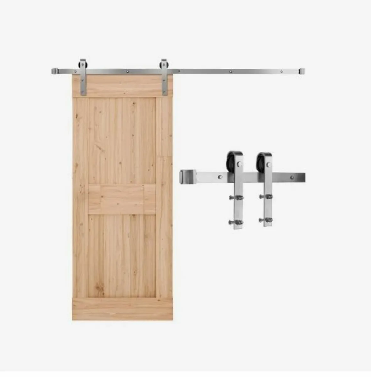 6FT Sliding Barn Door Hardware Kit - Image 1