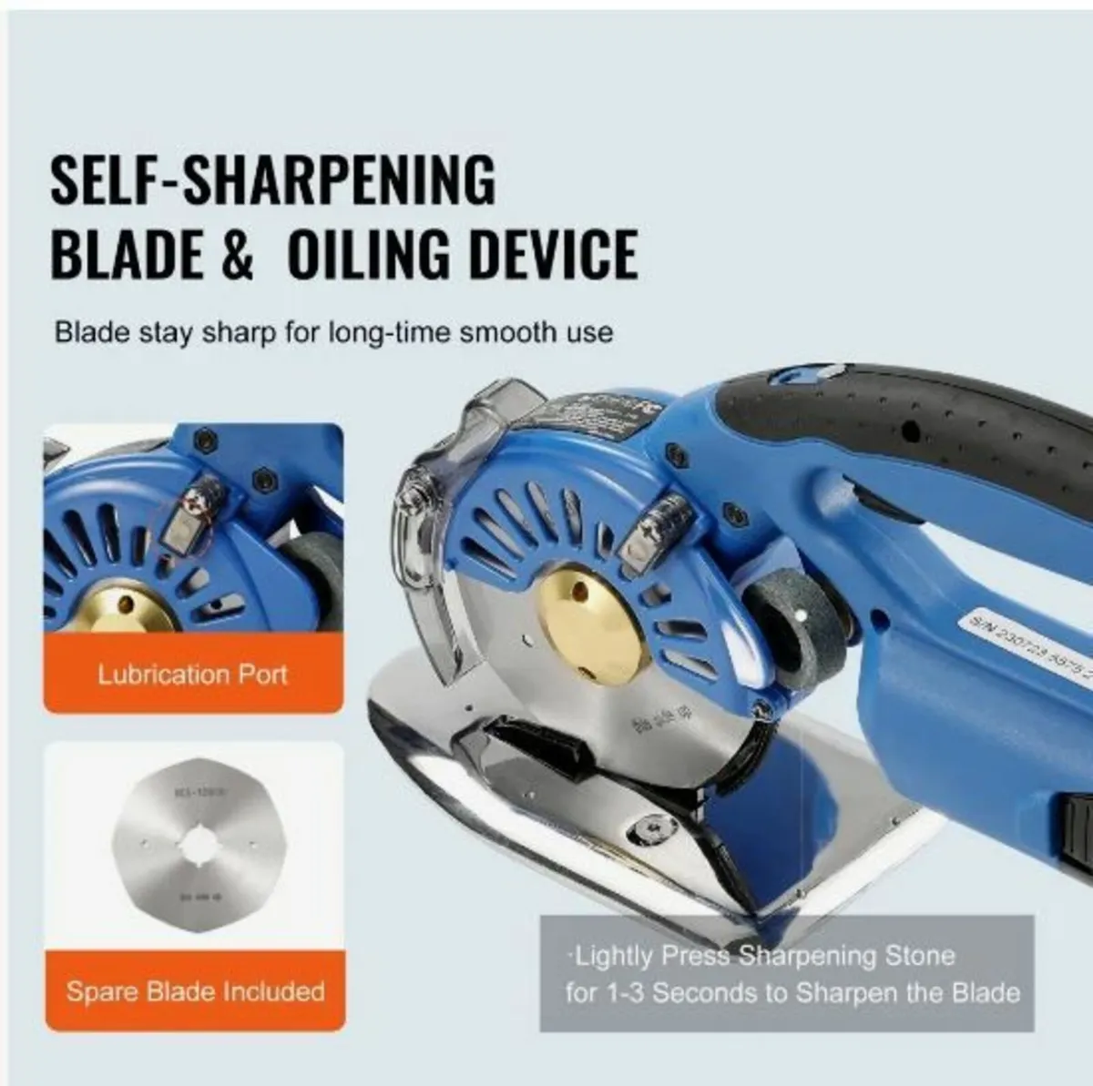 Fabric Cutter 5-Speed Cordless Electric Rotary - Image 4