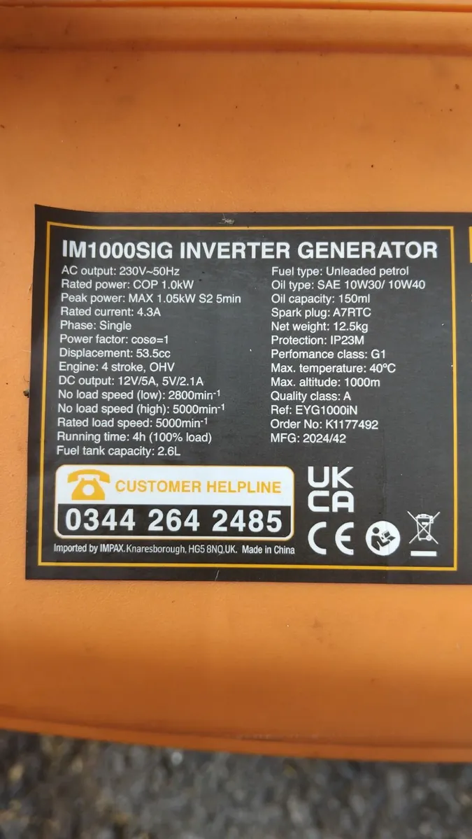 Inverter generator impax 1000w priced - Image 2
