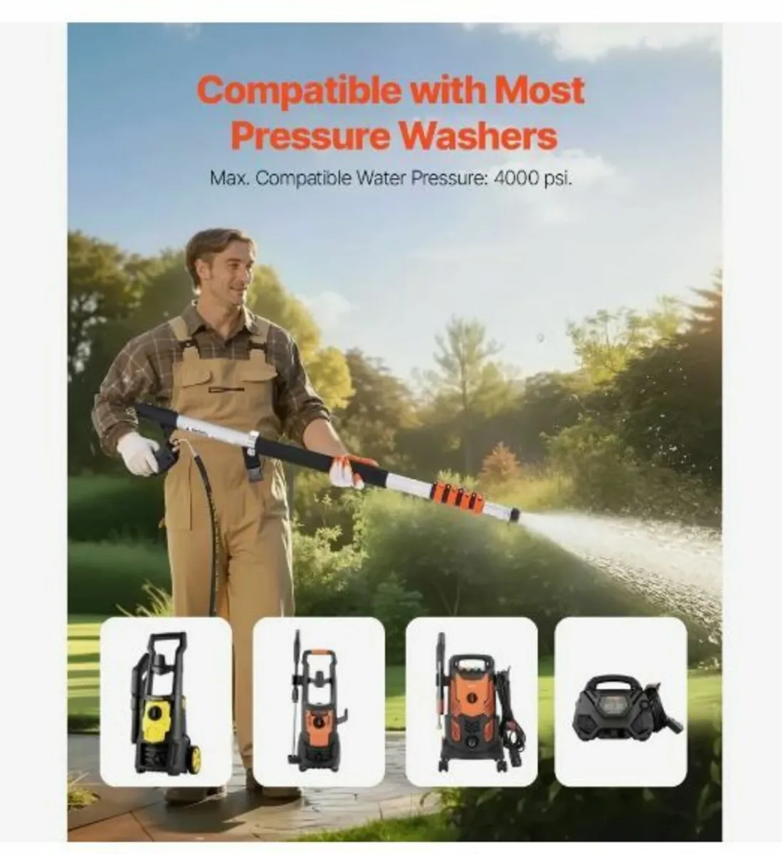 Pressure Washer Telescoping Wand 21 ft - Image 3
