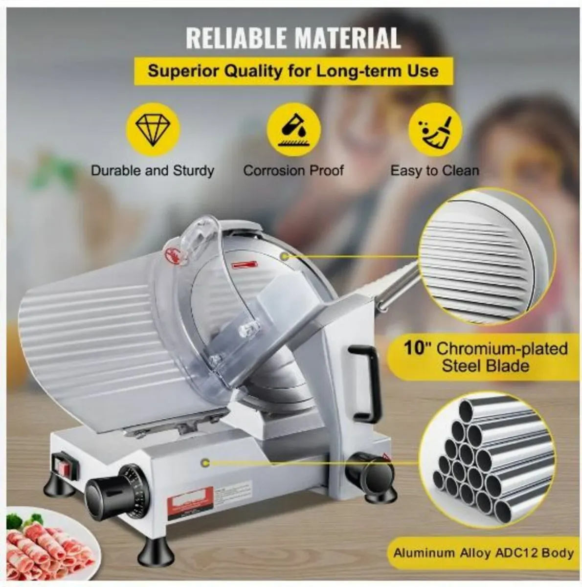 Commercial Meat Slicer, 240W Electric - Image 4
