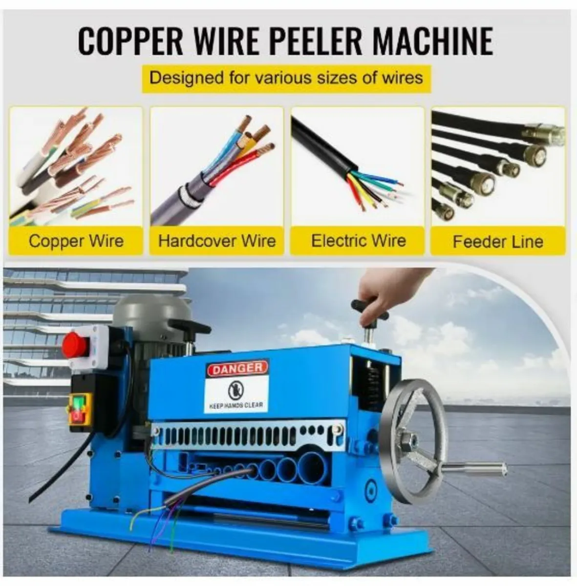 1.5-38MM Automatic Wire Stripping Machine 370W - Image 2