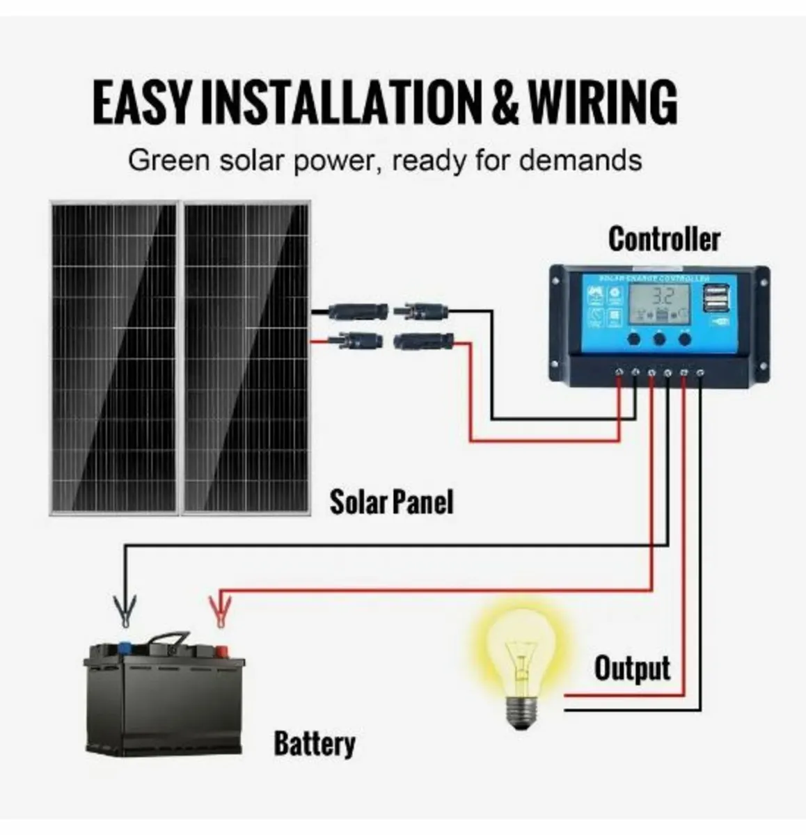 200W Monocrystalline Solar Panel Kit 2PCS Solar - Image 4