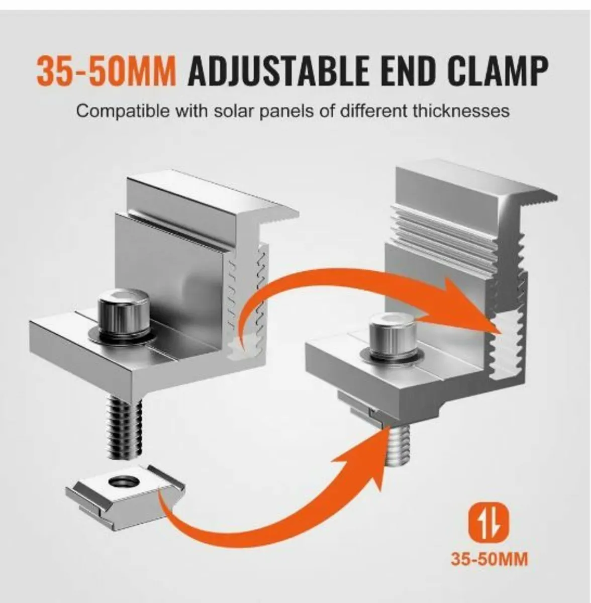 Solar Panel Z Mounting Bracket 35-50mm - Image 2