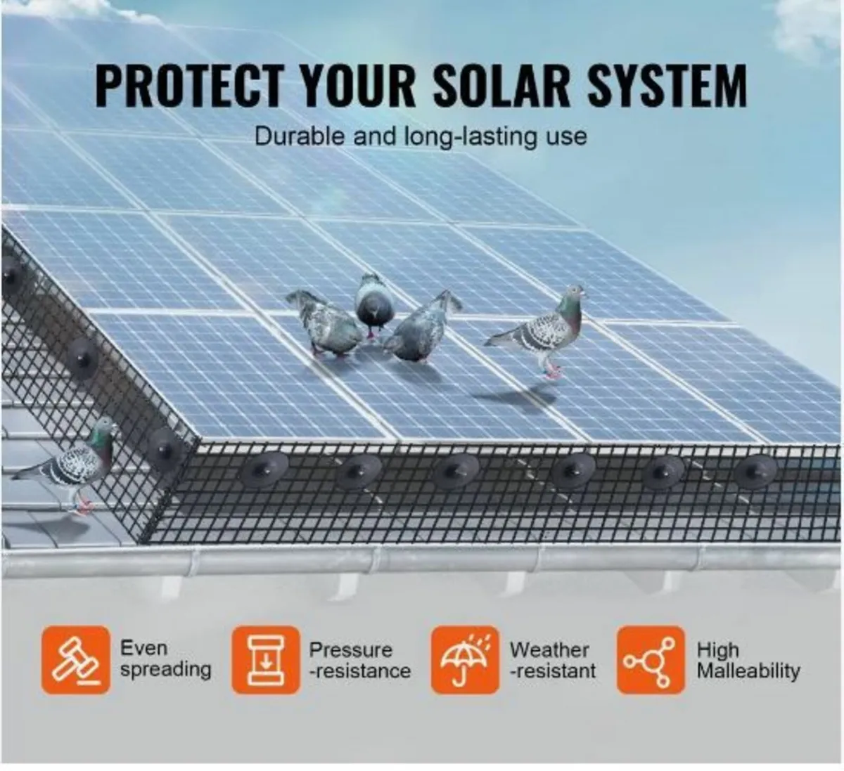 20 x 3048 cm Solar Panel Bird Guard - Image 2