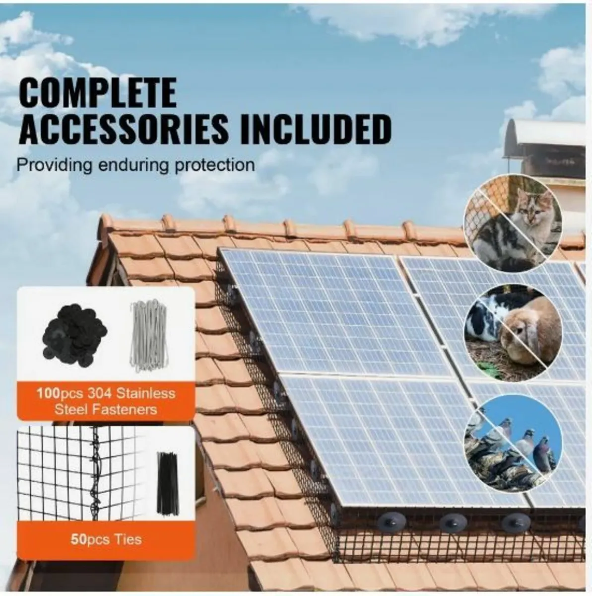 20 x 3048 cm Solar Panel Bird Guard - Image 4