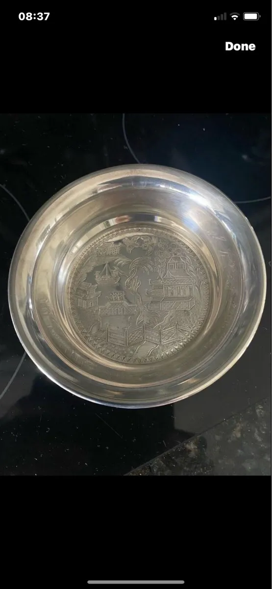 Silver Plated Wine Bottle coaster - Image 1