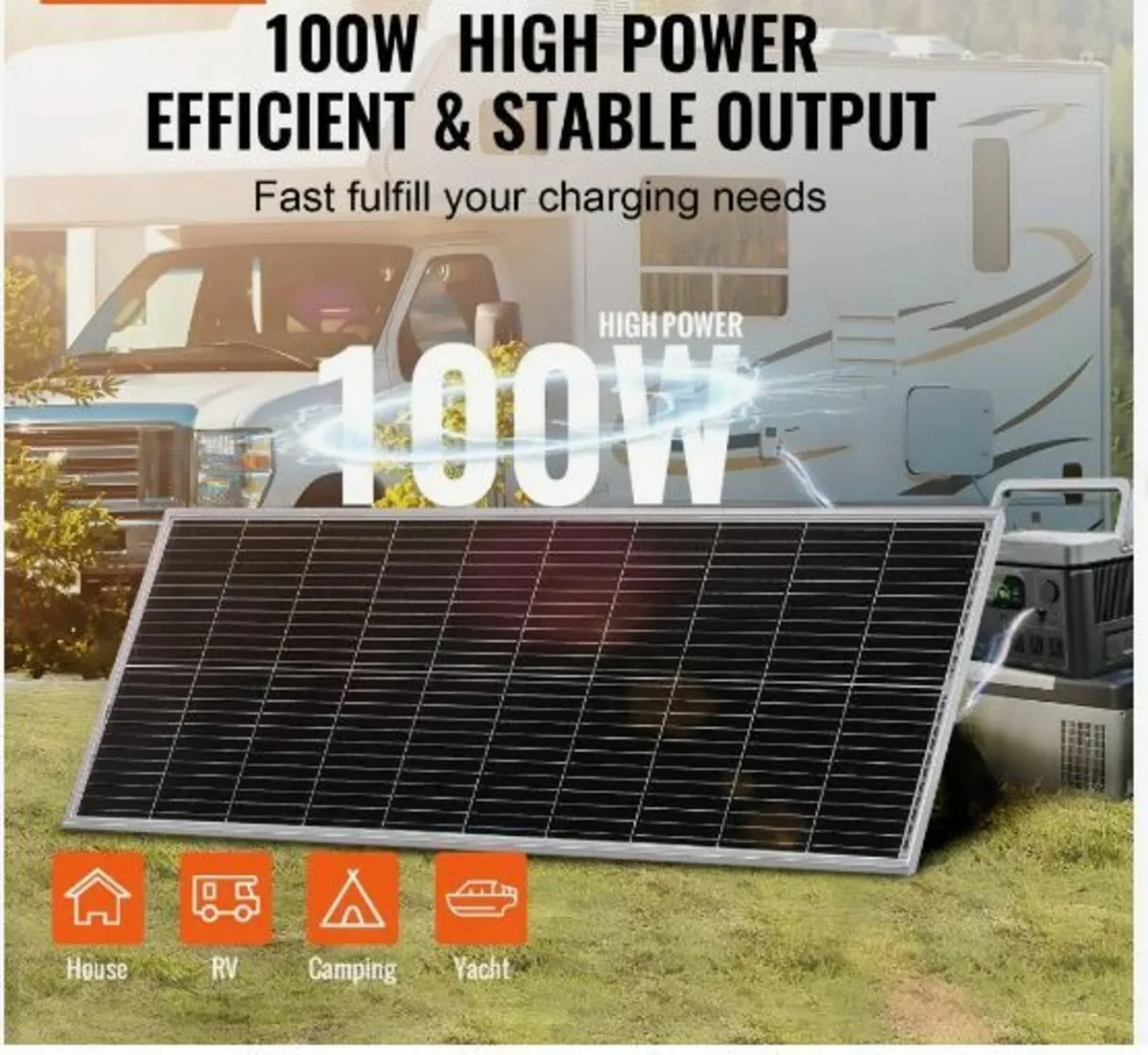 100W Monocrystalline Solar Panel Kit - Image 2