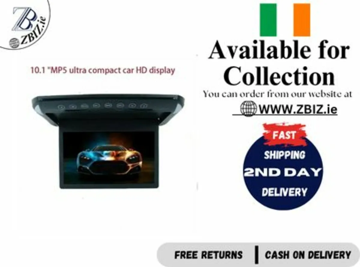 Flip Screen Car Roof Monitor 10.1" MP5 Player - Image 1