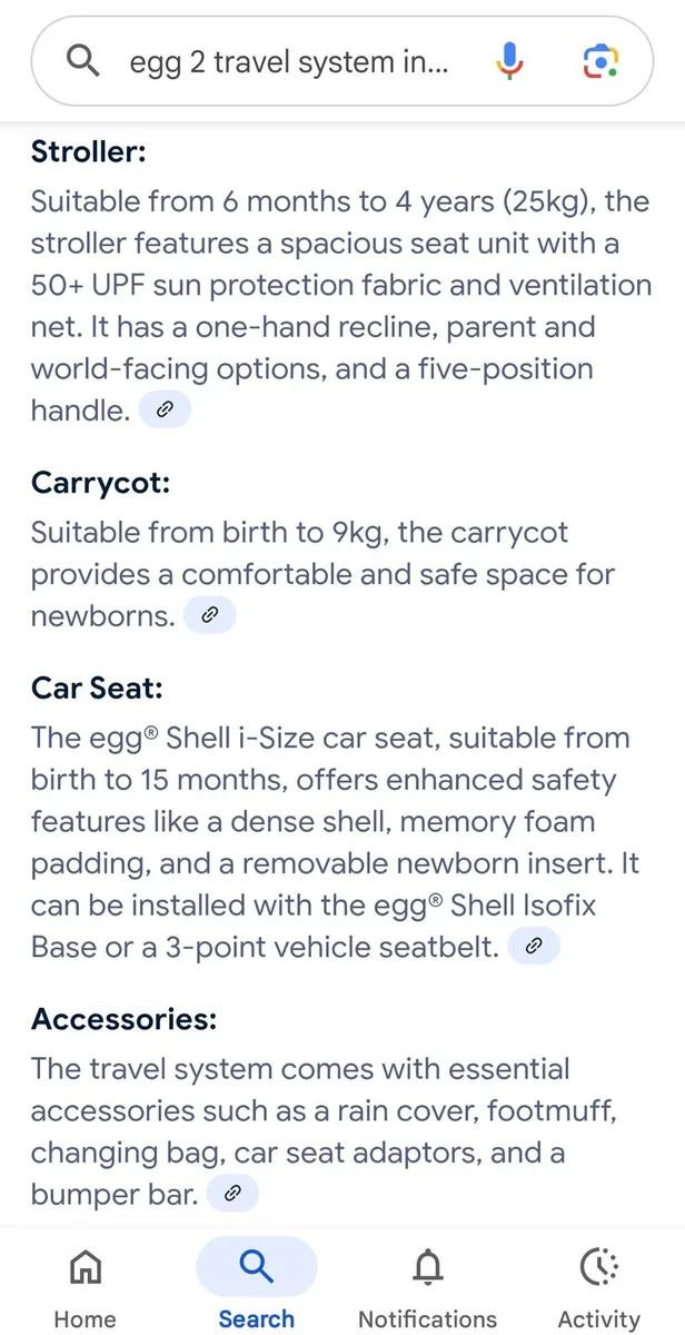 Egg 2 *Immaculate* travel system - Image 4