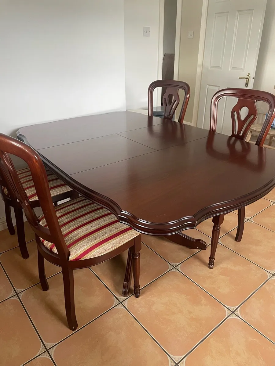 Mahogany Table and Chairs - Image 1
