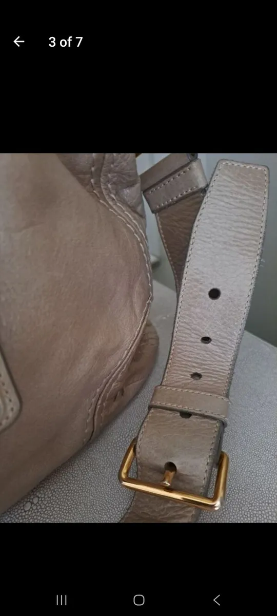 Prada beige gold details bag Authentic - Image 3