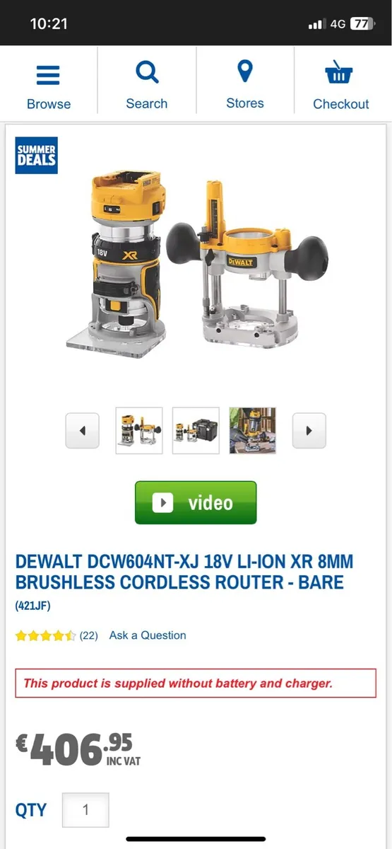 Dewalt battery router - Image 1