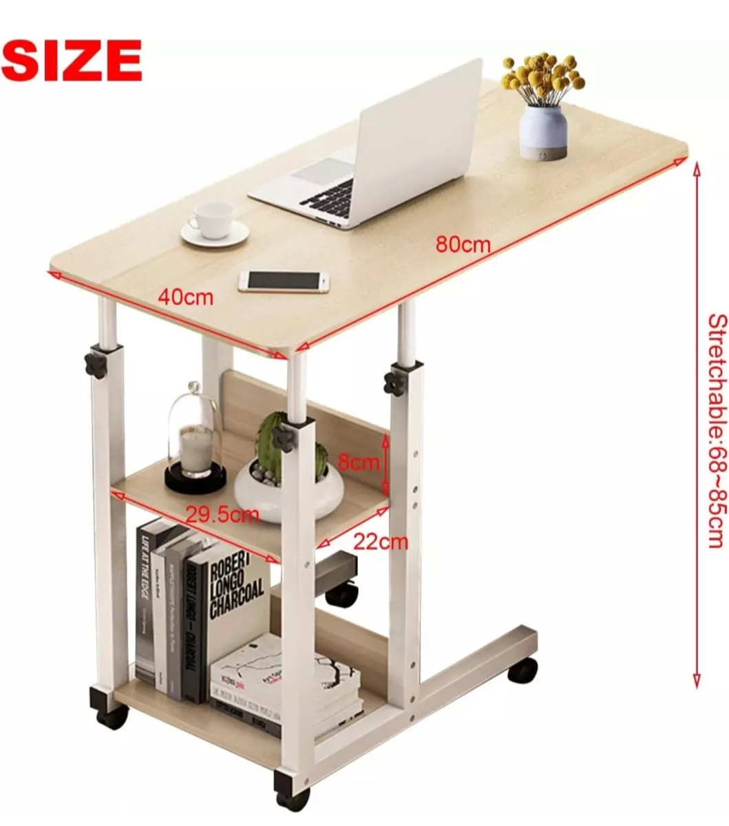 Overbed Table Over Bed Desk Height Adjustable NEW - Image 3