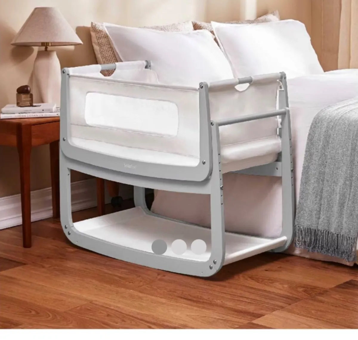Snuzpod4 next to bed crib - Image 1