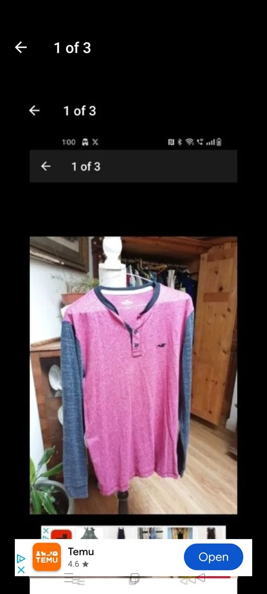 Men's HOLLISTER long sleeve top size medium. - Image 1